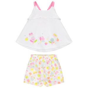 Conjunto de 2 piezas con short estampado para niña. 