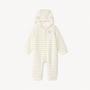 Pelele largo acolchado a rayas para bebé 