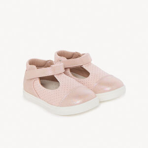 Salomés efecto irisado con strass y velcro para niña 