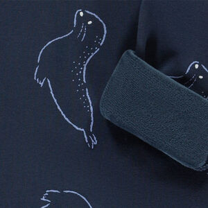 Pelele en felpa estampada de focas para bebé niño 