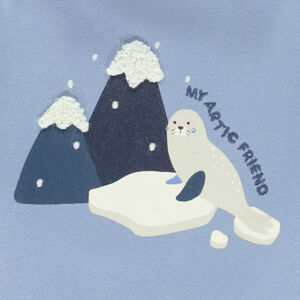 Camiseta de cuello vuelto con motivo Ártico para bebé niño 