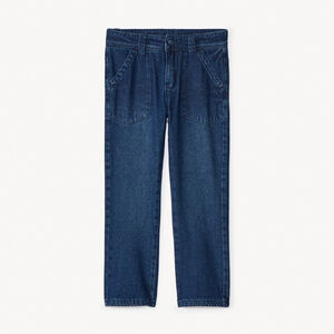 Pantalón vaquero recto con forro de micropolar para niño 