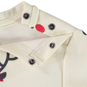 Sudadera de felpa estampada con renos de Navidad para bebé niño 