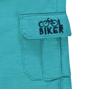 Bermudas cargo de tela azul 