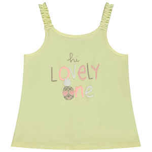 Top sin mangas con estampado brillante y fantasía 3D para bebé niña 