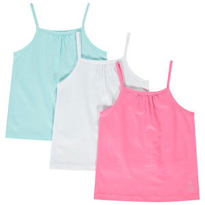 Lote de 3 camisetas sin estampado para bebé niña 