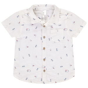 Camisa de manga corta con estampado marinero para bebé niño 