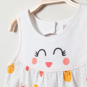 Robe sans manches en coton imprimée fruits 