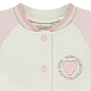Chaqueta teddy de felpa efecto color bloque para niña bebé 