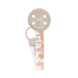 Portachupetes con lazo Dreams rosa 