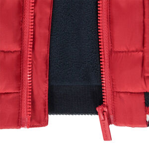 Chaleco acolchado sin mangas con parche y capucha para niño 