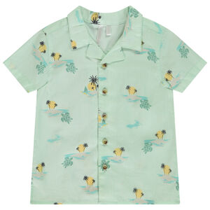 Camisa manga corta estampado islas para bebé niño 