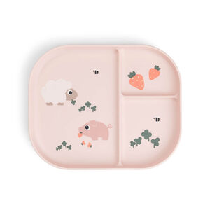 Plato compartimentos foodie Tiny Farm Rosa  