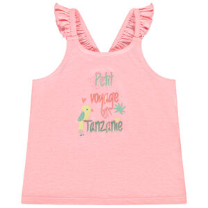 Camiseta sin mangas con volantes puff print Tanzanie para bebé niña 