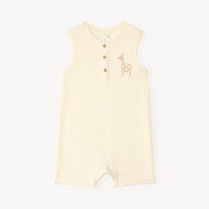 Mono corto de punto con estampado de jirafa para bebé niño 