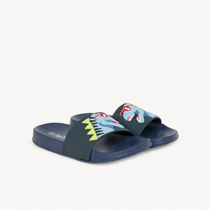 Claquetas de dinosaurio en relieve para niño con tira según la talla 