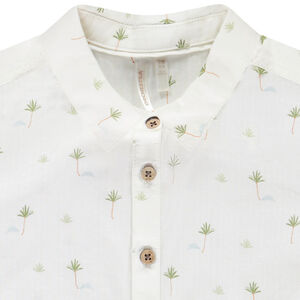 Camiseta de manga corta de voile con estampado para bebé niño 