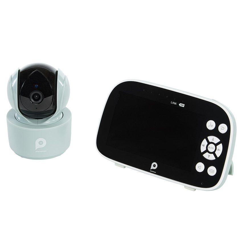 Babyphone video Ojo con cámara rotativa verde agua 